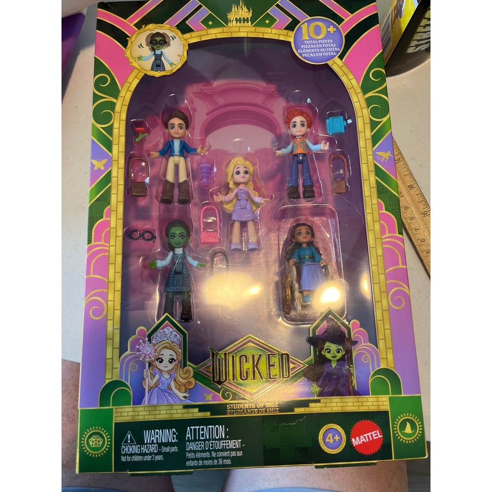 Mattel Wicked Student of Shiz 5-Pack Small Doll Set Elphaba Glinda Nessarose NEW